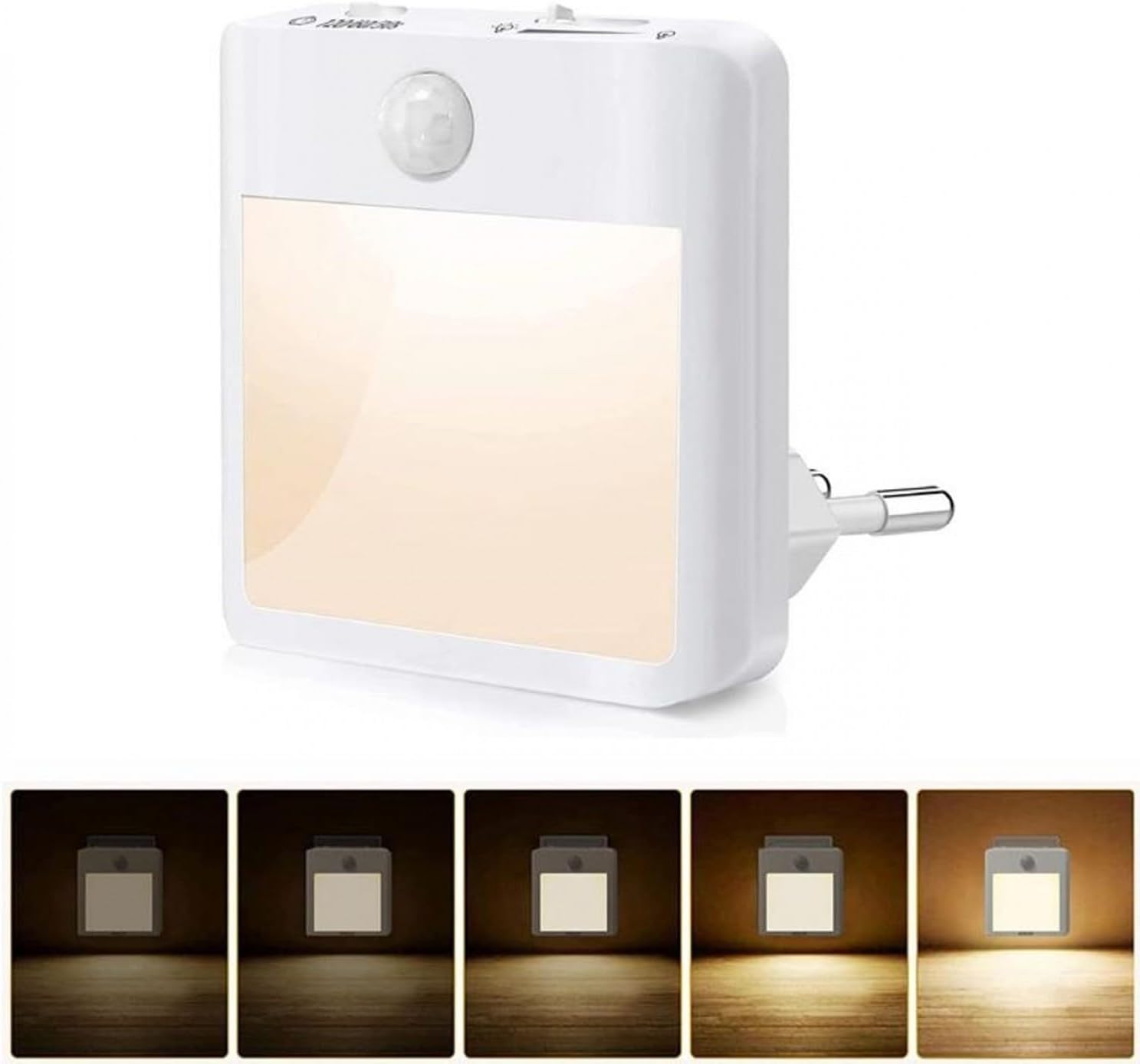 Akıllı Hareket Sensörlü LED Gece Lambası 2700K Fişe Takılan Hareket Sensörlü Güç Ayarlı Led Işık L001