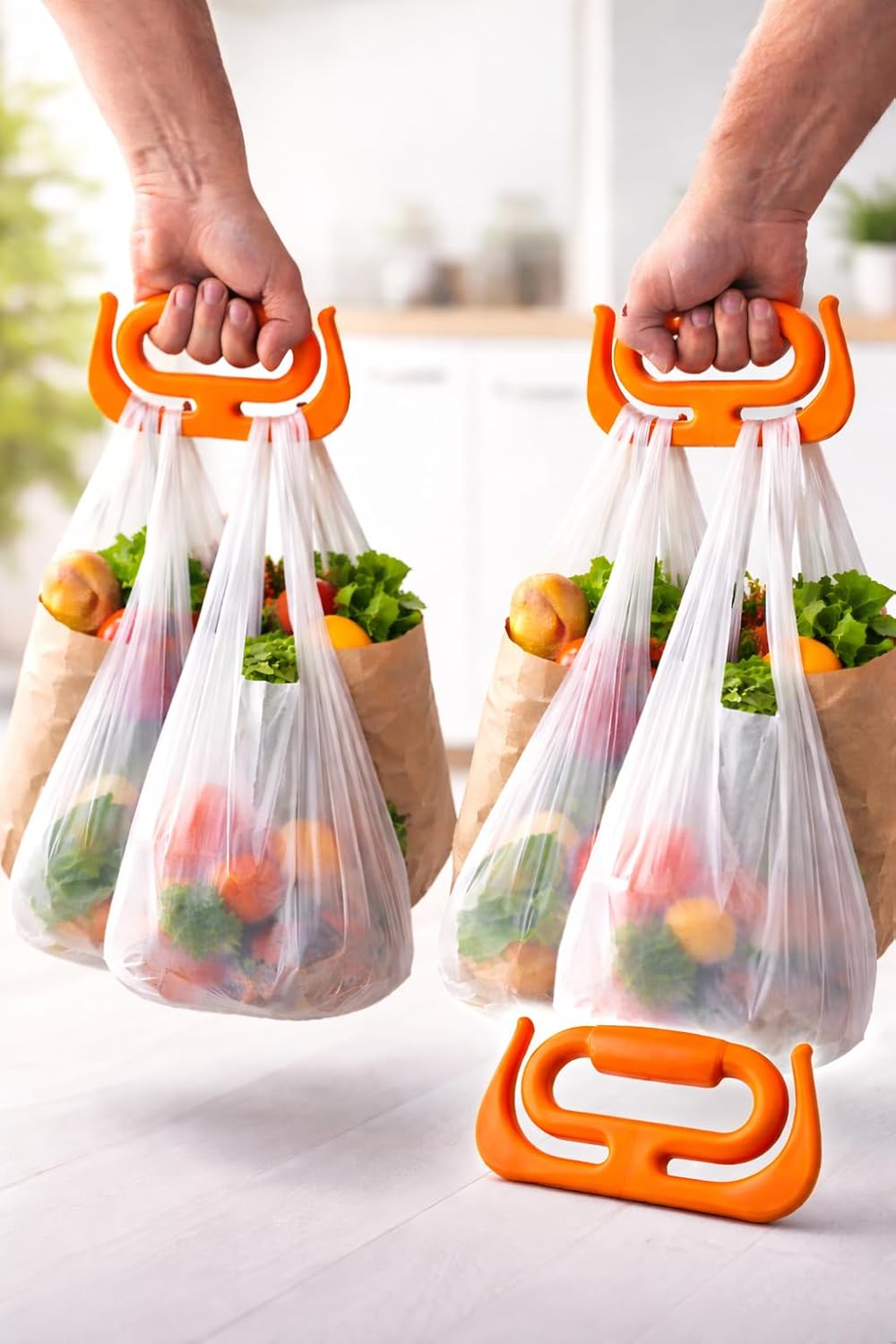 2 Adet Çok Amaçlı Market Pazar Poşet Taşıma Aparatı Poşet Tutucu Taşıma Kiti