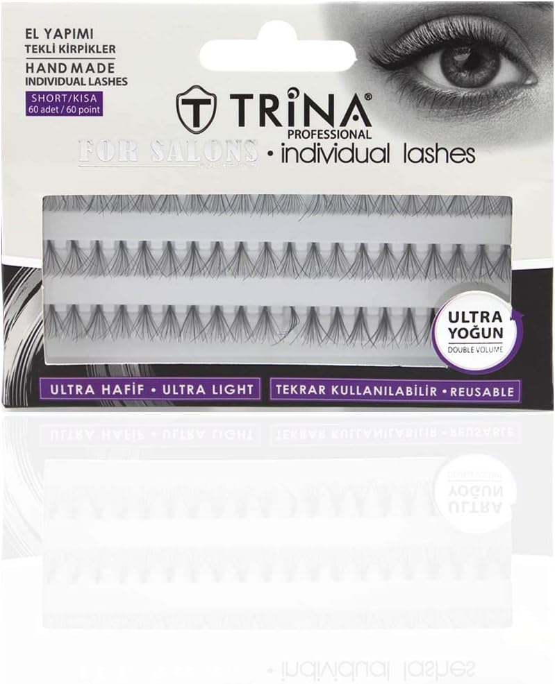 El Yapımı Tekli Takma Kirpikler, Yogun, Kisa (60 Adet)