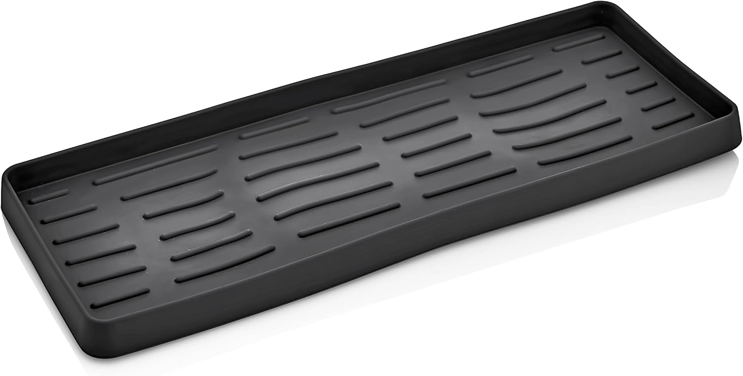 Silikon Sabunluk Organizer, Sabunluk Altlığı, Sıvı Sabun Standı 26X10 cm