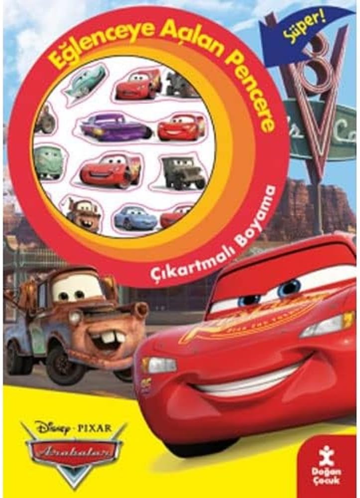 Disney Pixar Arabalar - Eğlenceye Açılan Pencere Çıkartmalı Boyama Kitabı