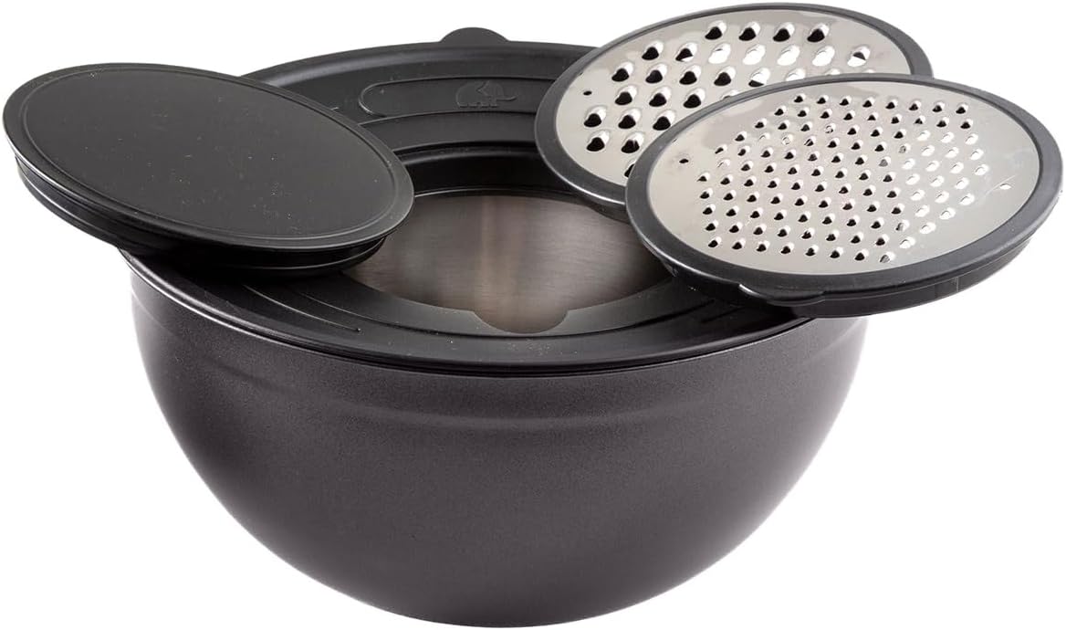 Globe Siyah 5 Parça Rendeli Saklama Kabı