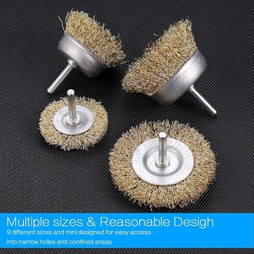 Tel Fırça Seti 6’lı – Pas, Yağ, Kir ve Boya Temizleyici, Matkap Uyumlu Pimli Tel Fırça Uçları, Metal Yüzey Temizleme ve Taşlama için Matkap Tel Fırça Seti