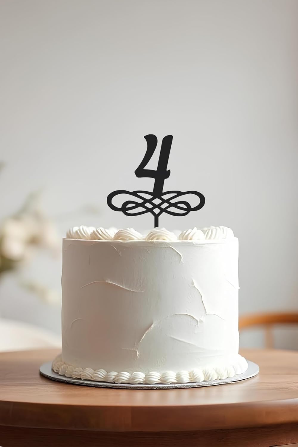 4. Yaş Doğum Günü Pastası Süsleme, Pasta Süsü, Yeniden Kullanılabilir, OCT24