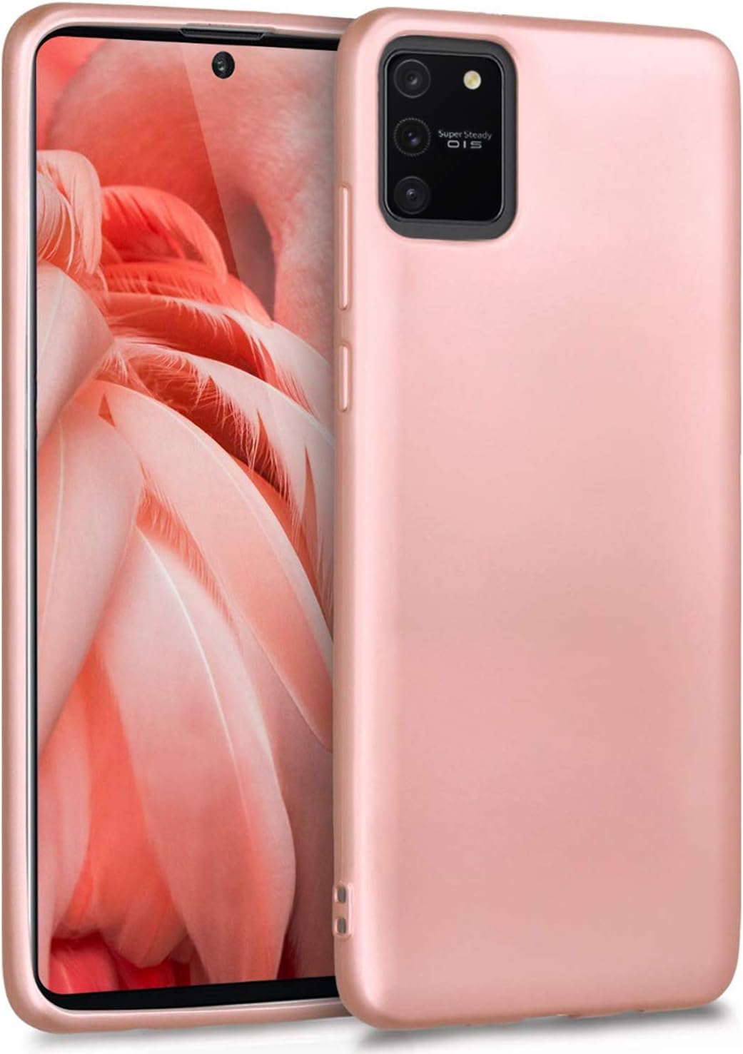 Silicone Galaxy A91 (S10 Lite) için Kılıf Rose [Galaxy A91 ile Uyumlu Kılıf - Rose ]