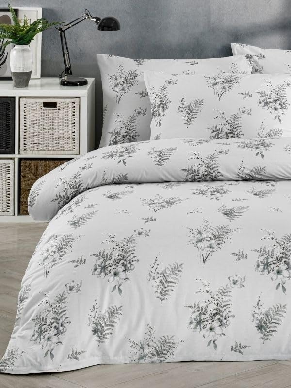 Pamuklu Çift Kişilik Nevresim Takımı - Yumuşak Dokulu 200x220 cm (Çarşafı Size) Gri