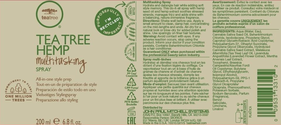 Tea Tree Paul Mitchell Hemp Onarici Multitasking Sprey 200 Ml