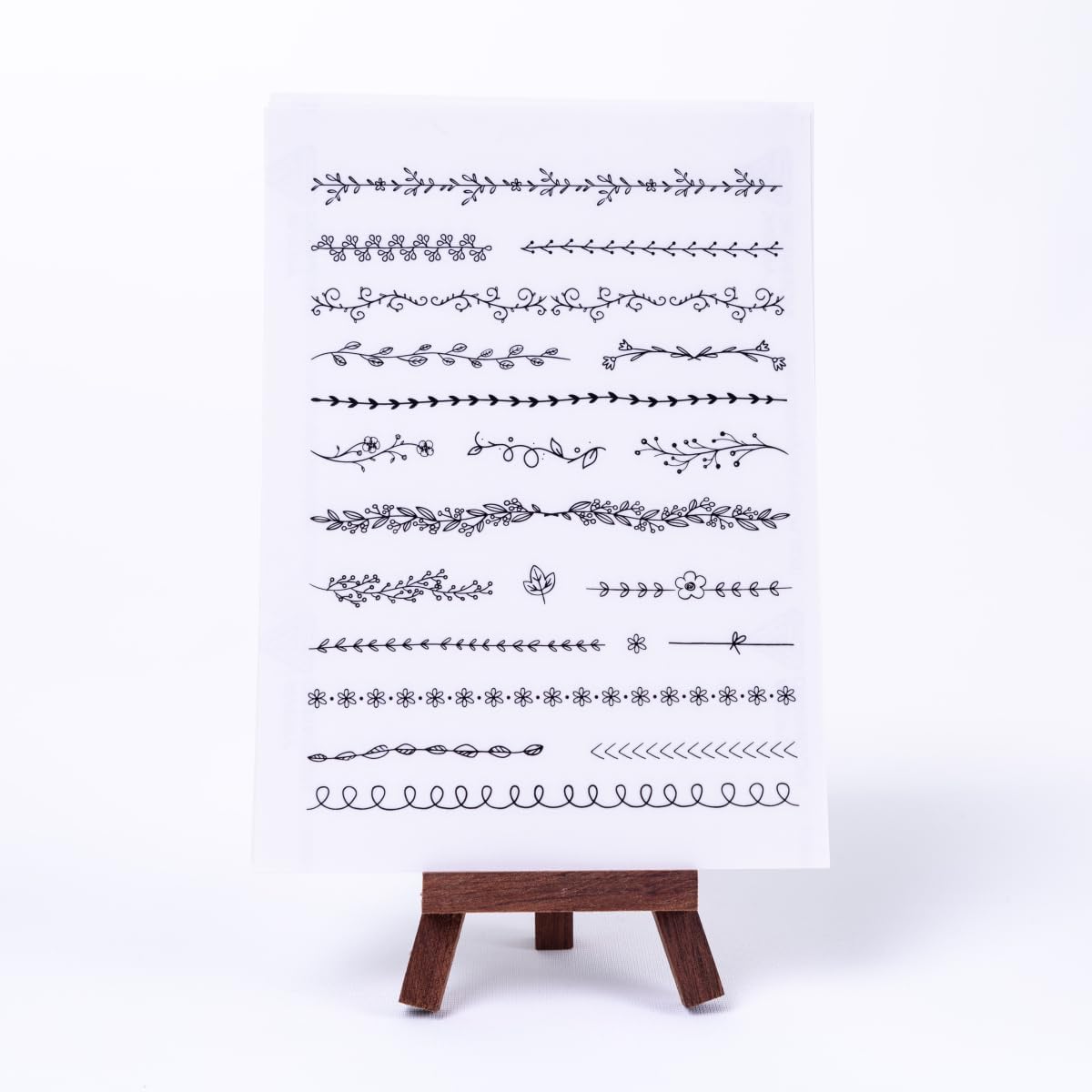 Yaprak şekilli şeffaf şerit sticker seti, A5 2 sayfa