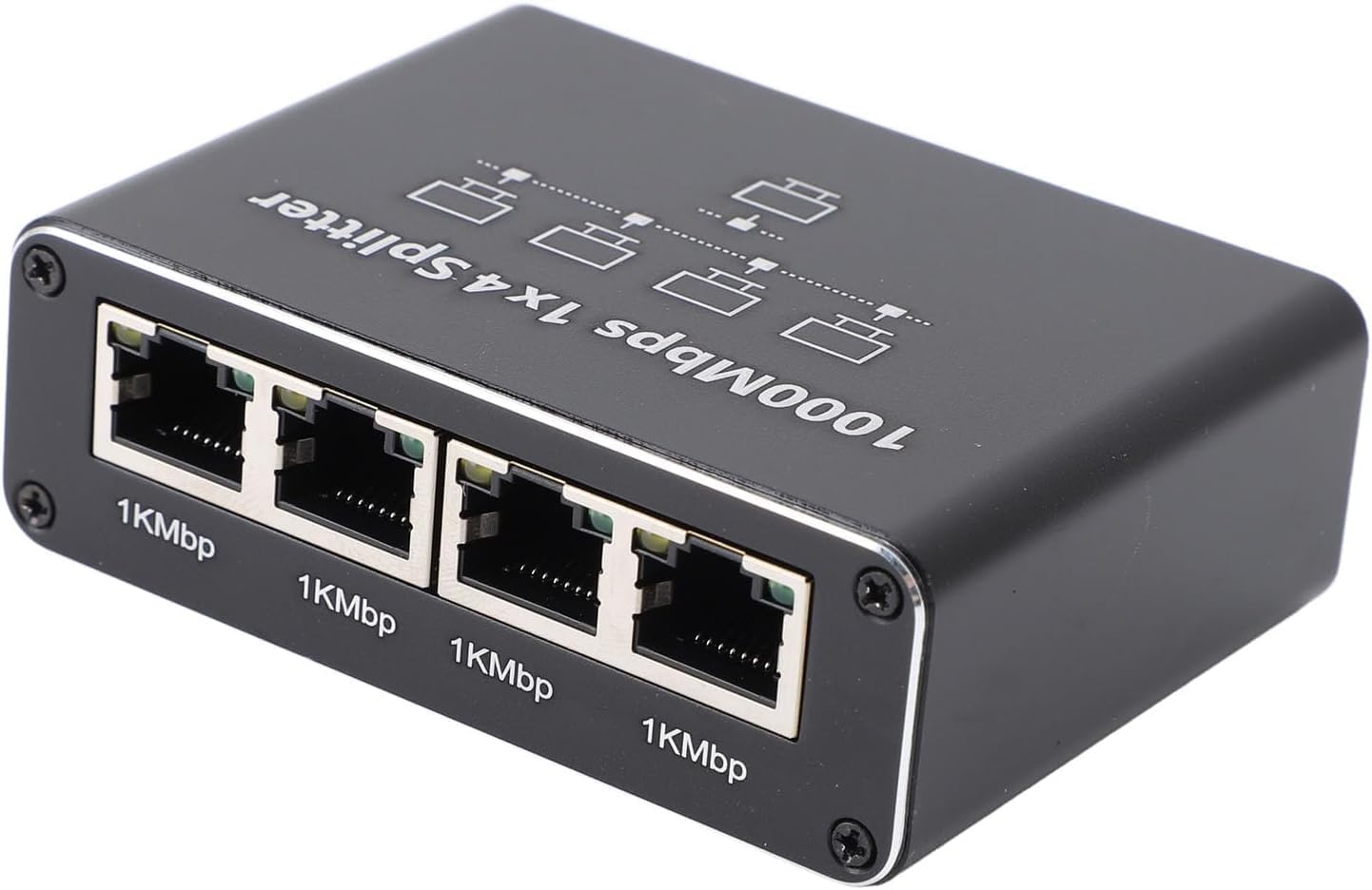 1 Gigabit Ethernet Anahtarı 4 Bağlantı Noktalı 1000Mbps, 1 ila 4 Ethernet Splitter, LAN Ağ Anahtarı 1-2 Gigabit Ağ Bölücü, Bilgisayar, HUB, Anahtar, Yönlendirici ZR889