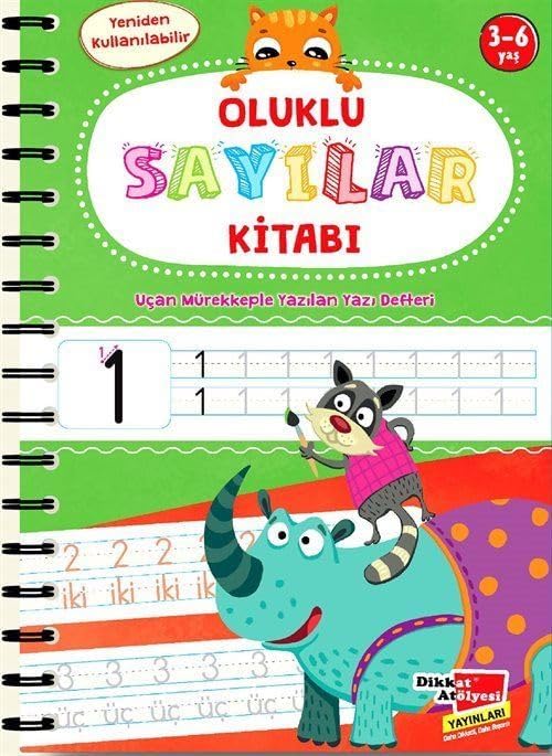Sayıları Yazmayı Kolayca Öğreten Kitap & Sihirli Uçan Kalemli Oluklu (kabartmalı) Sayılar Kitabı