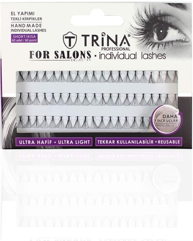 Trina El Yapımı Tekli Takma Kirpikler, Normal, Kisa (60 Adet)