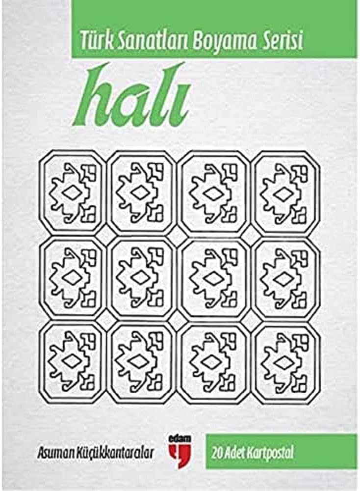 Halı Türk Sanatları Boyama Serisi 20 Adet Kartpostal