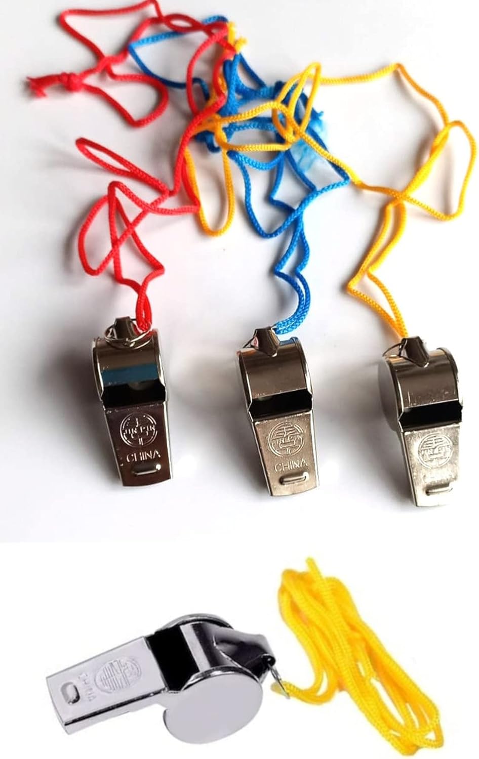 Ipli Metal Düdük Hakem Antrenör Halısaha Deprem Nöbet Ikaz Düdüğü Sarı İpli 1410