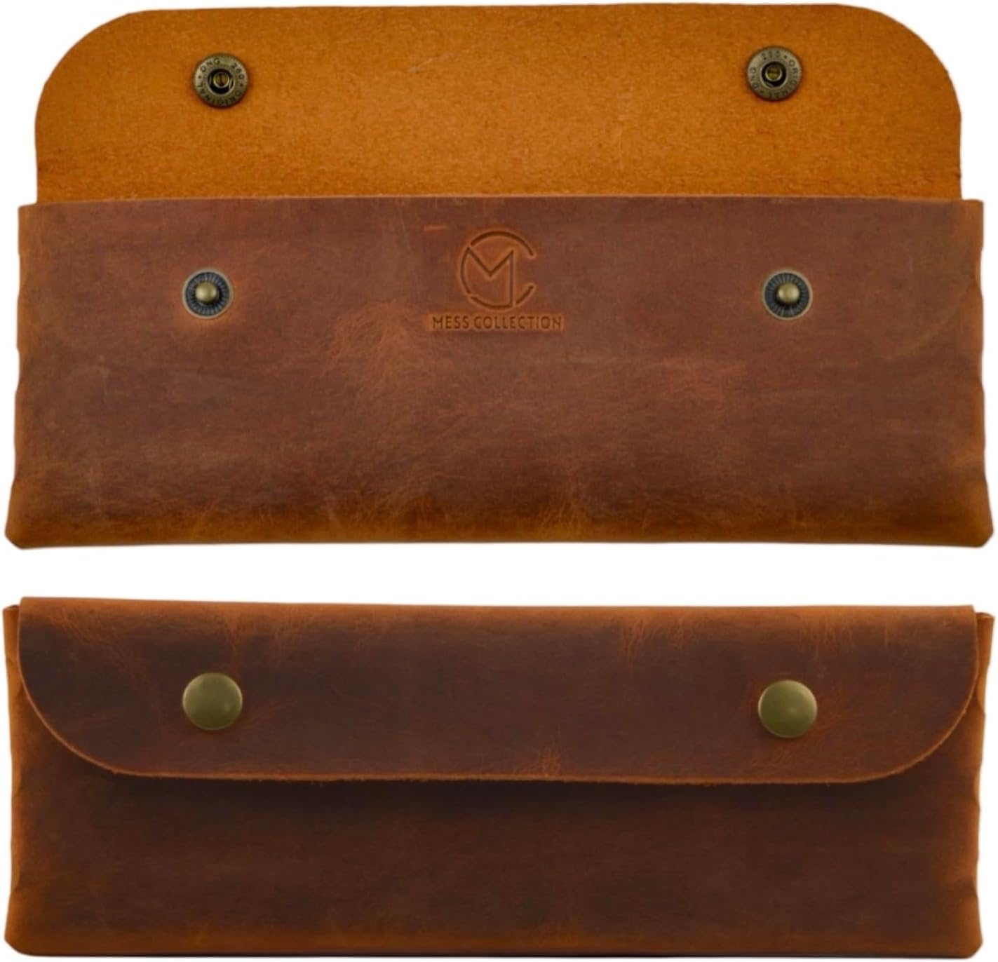 El Yapımı Kalemlik Hakiki Deri, Deri Küçük Kalem Kutusu – İş, Ofis, Okul Aksesuar Tutucu, Klasik ve Minimal El Yapımı Tasarım Kalemlik (camel)