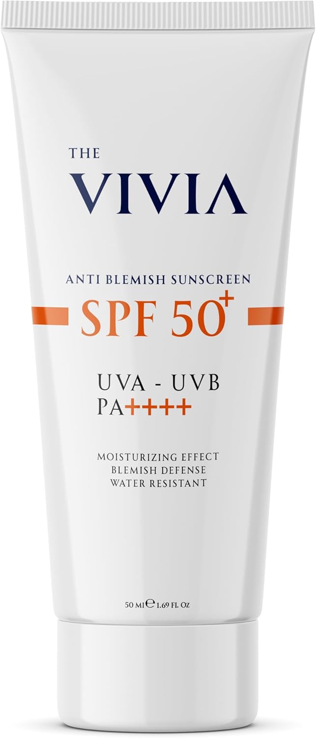 The Vivia Leke Karşıtı Yüksek Koruyucu Yüz Güneş Kremi Tüm Cilt Tipleri SPF 50+ 50 ml