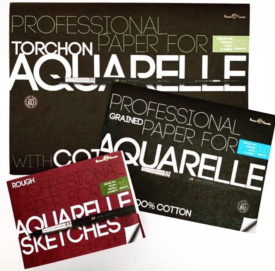 BRUNO VİSCONTİ TORCHON PAMUK ELYAFLI SULUBOYA KAĞIDI, DOSYALI. 250 GR. A2 10 yp (millimeters, A3 420X297 (1))