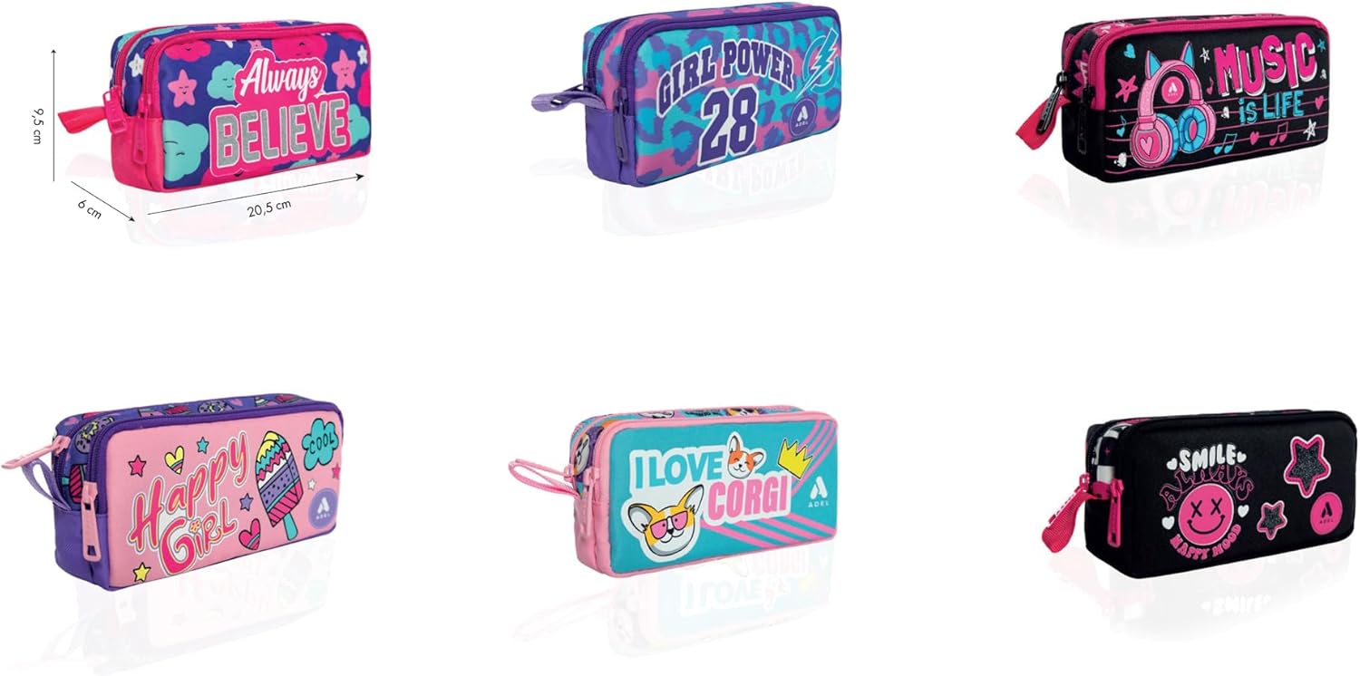 Junior Kalem Çantası Kız Çift Göz, Asorti