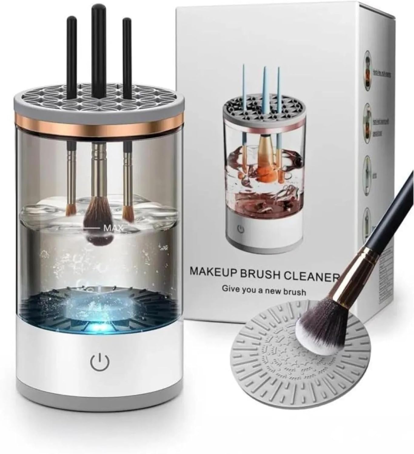 Otomatik Makyaj Fırçası Temizleyici - Derinlemesine Temizlik ve Hijyen İçin USB Bağlantılı Fırça Temizleme Makinesi
