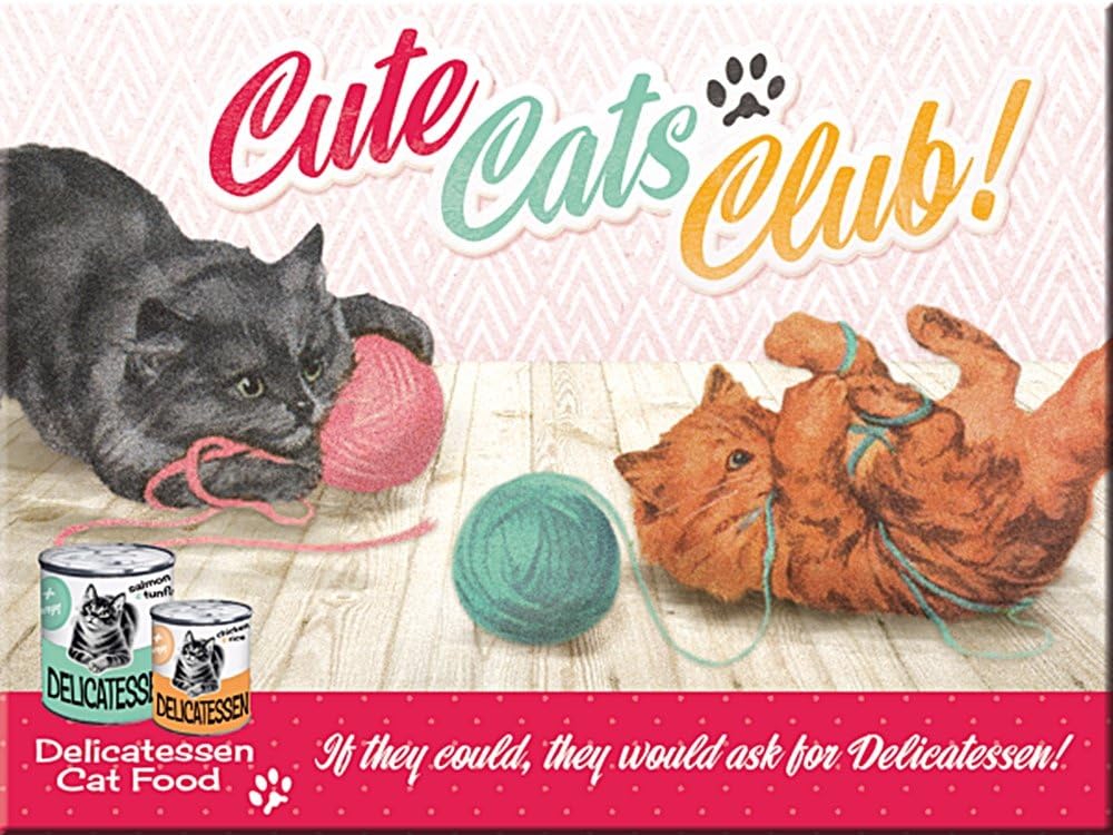 Art Cute Cats Club Magnet