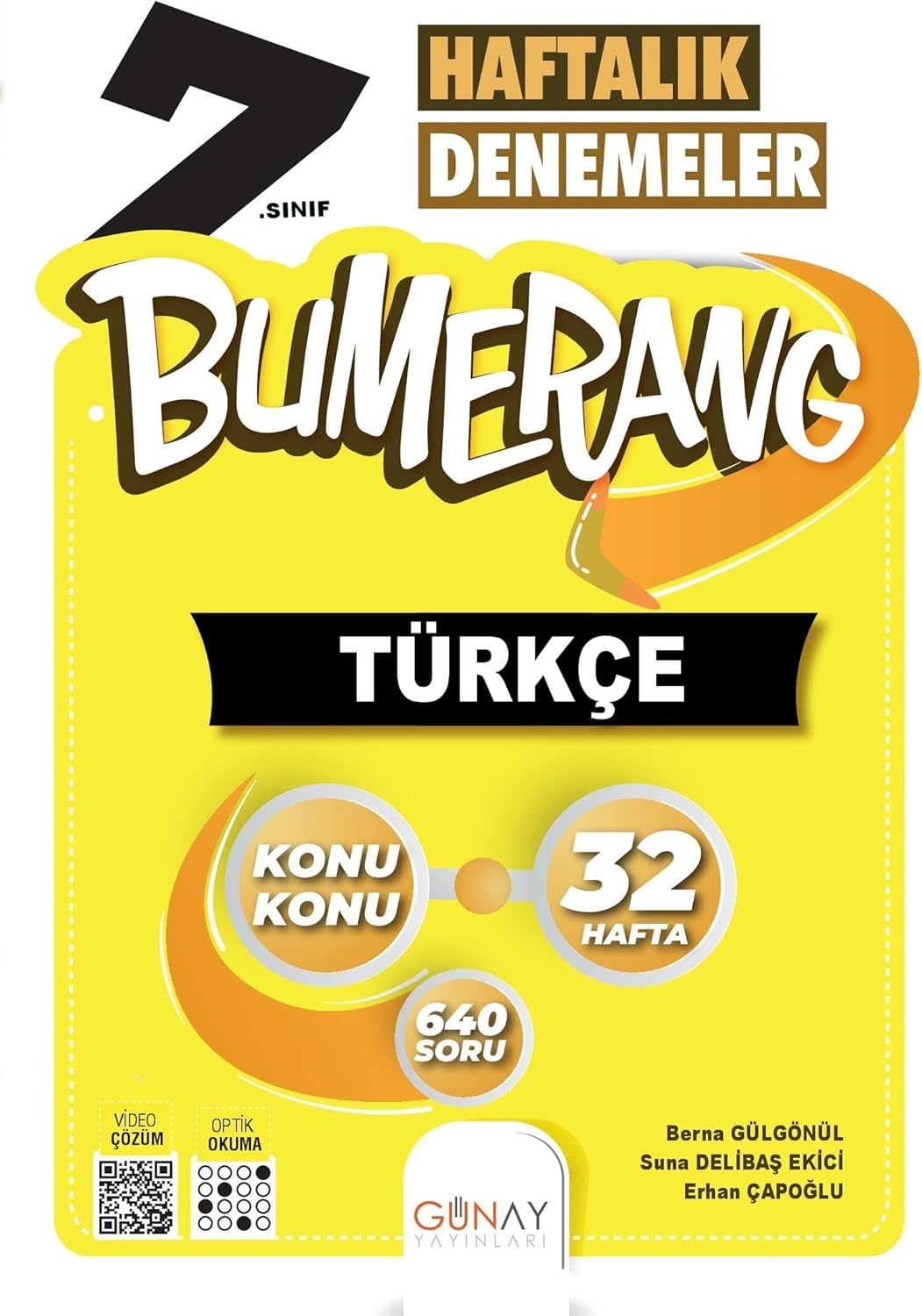 Bumerang 7. Sınıf Türkçe Haftalık Denemeler