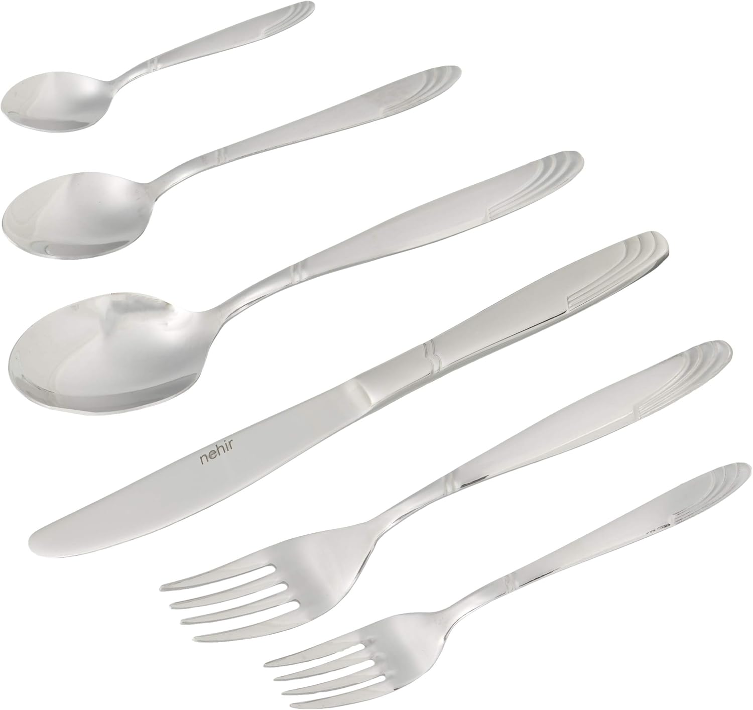 Nehir Lizbon Sade 12 Kişilik 72 Parça Kutulu Çatal Kaşık Bıçak Takımı