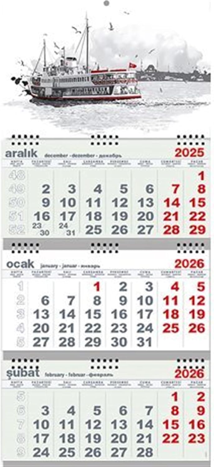 2026 Gemici Takvim - Yolcu Gemisi