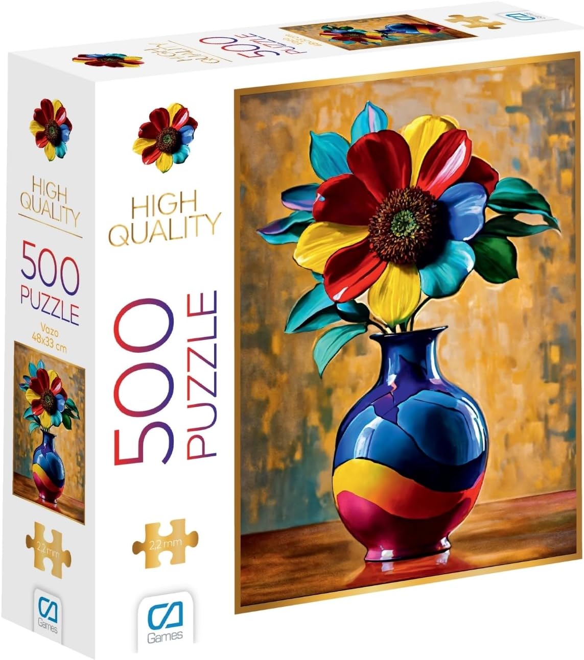 Vazo 500 Parça 2,2mm Kalınlık 48x33cm Profesyonel Hobi Puzzle Yapboz Serisi