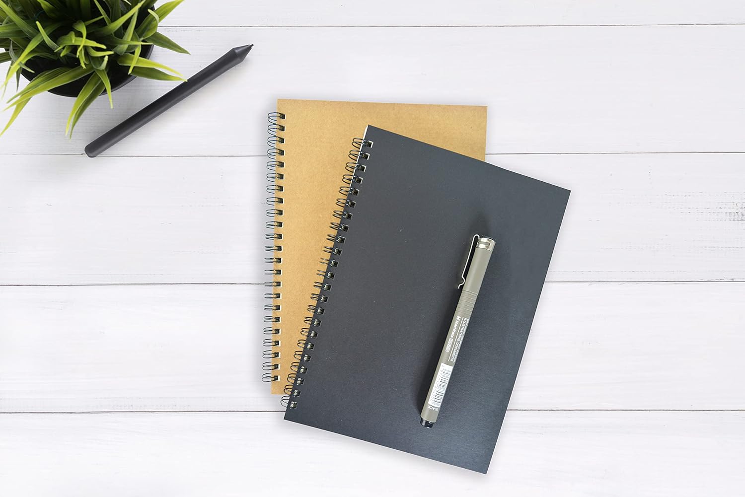 2'li Kareli Defter, A5 Boyut (15x21 cm), 60 Yaprak, 90gr. Ivory Kağıt, Siyah ve Kapaklar, Ofis İçin İdeal, Planlayıcı (Kareli)