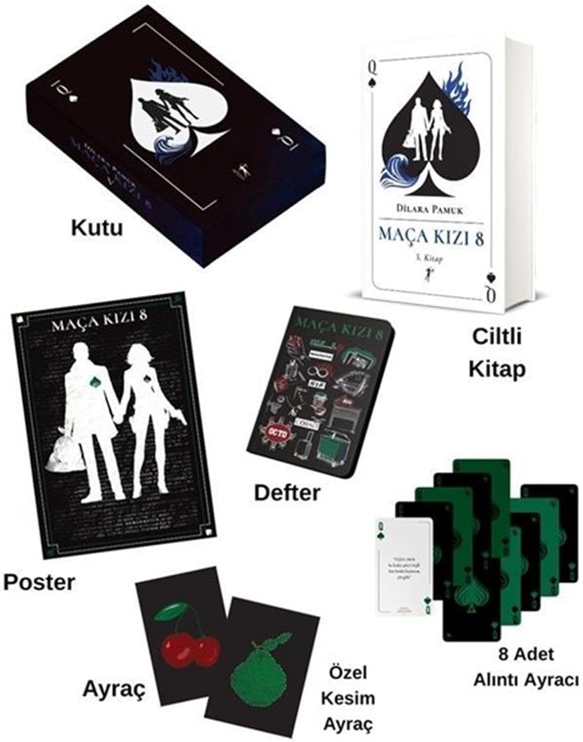 Maça Kızı 8 - 5. Kitap Özel Kutulu Set (Ciltli)