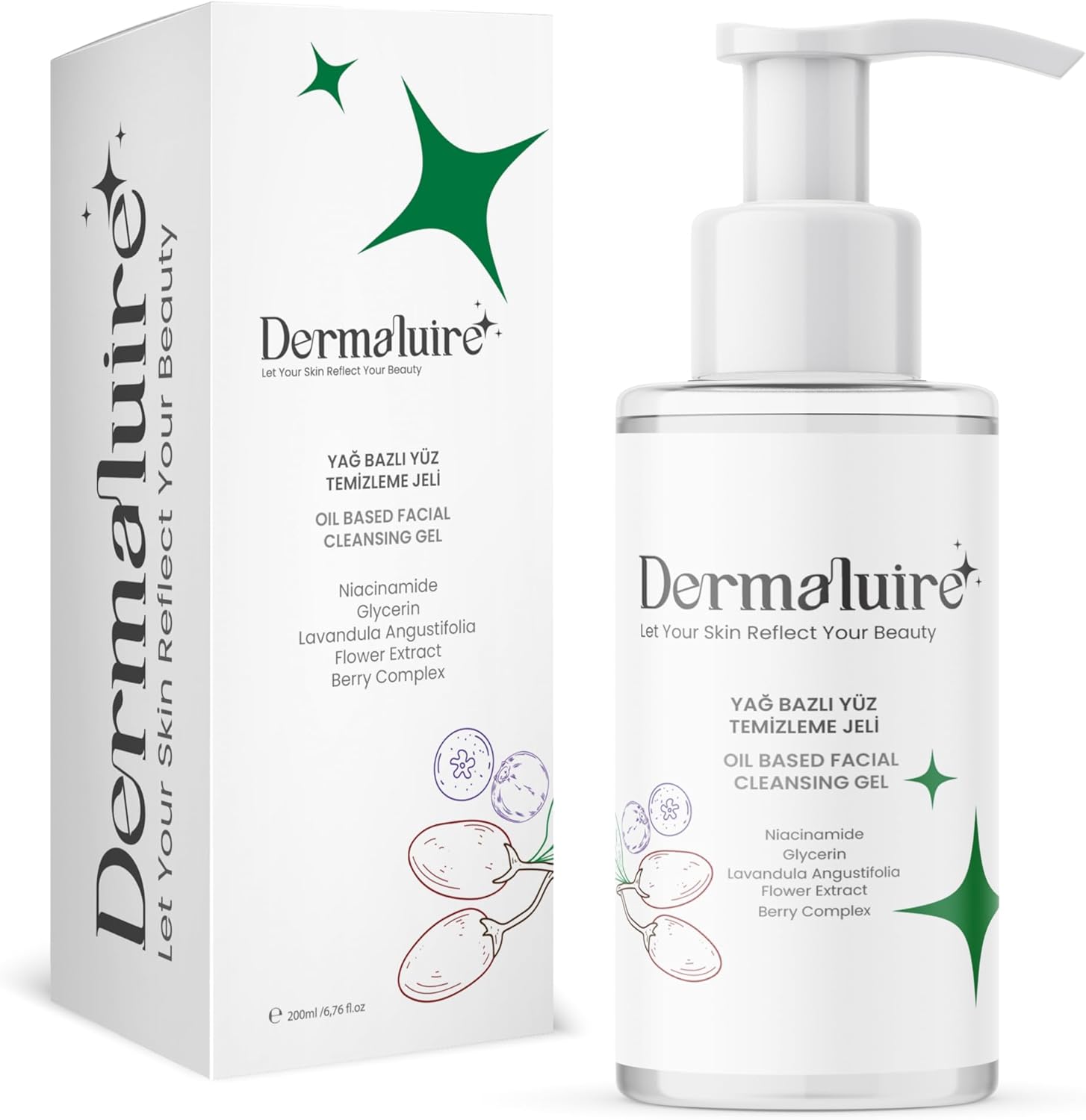 Yağ Bazlı Yüz Ve Makyaj Temizleme Jeli, Yüz Ve Vücut Için Temizleyici 200 ml