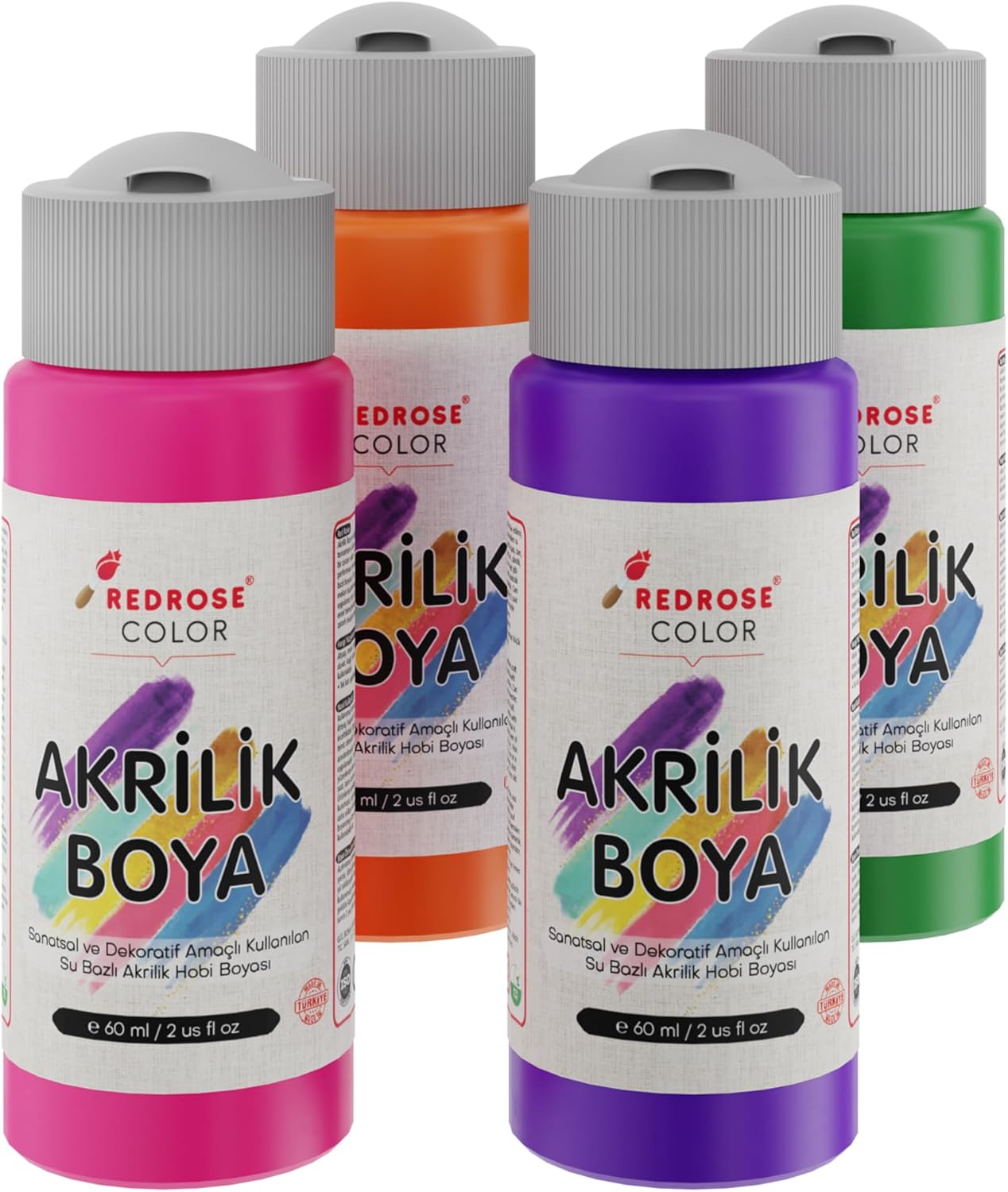 Ara Renkler Akrilik Boya 4'lü Set 4x60ml