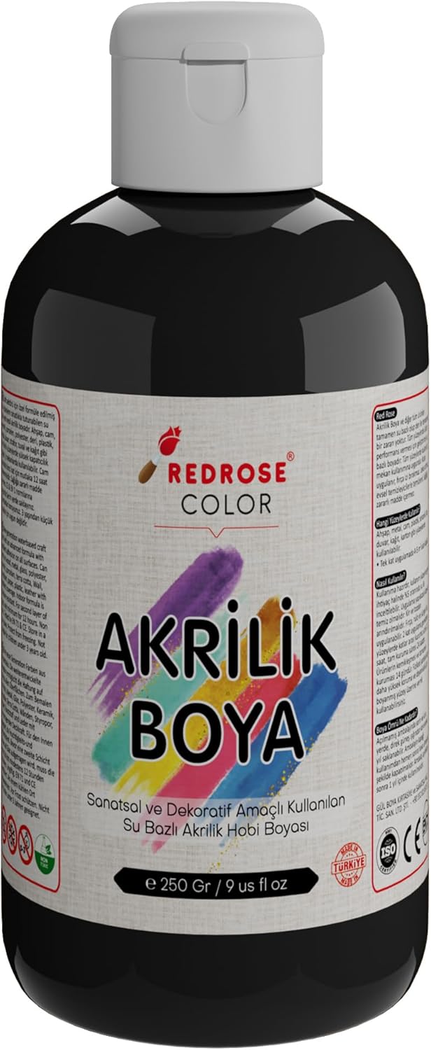 Siyah Akrilik Boya 250 gr