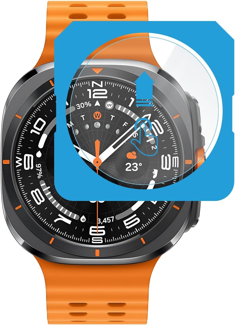 Galaxy Ultra 47mm 2024/2025 için 2'li Paket (2 Adet) Kolay Kurulum Otomatik Hizalama Aparatlı Şeffaf 9H Sertliğinde Gerçek Temperli Cam Ekran Koruyucu