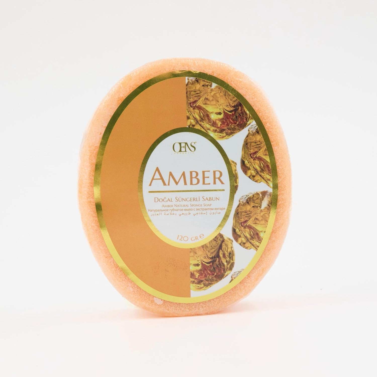 Amber Doğal Süngerli Sabun, 120 gr