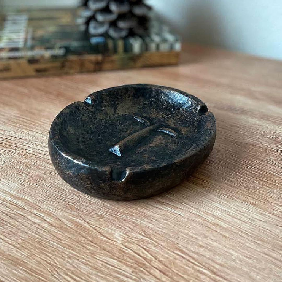 Sessiz Surat Dekoratif Küllük | Bakır Rengi | Döküm Seramik Tozu | El Boyaması