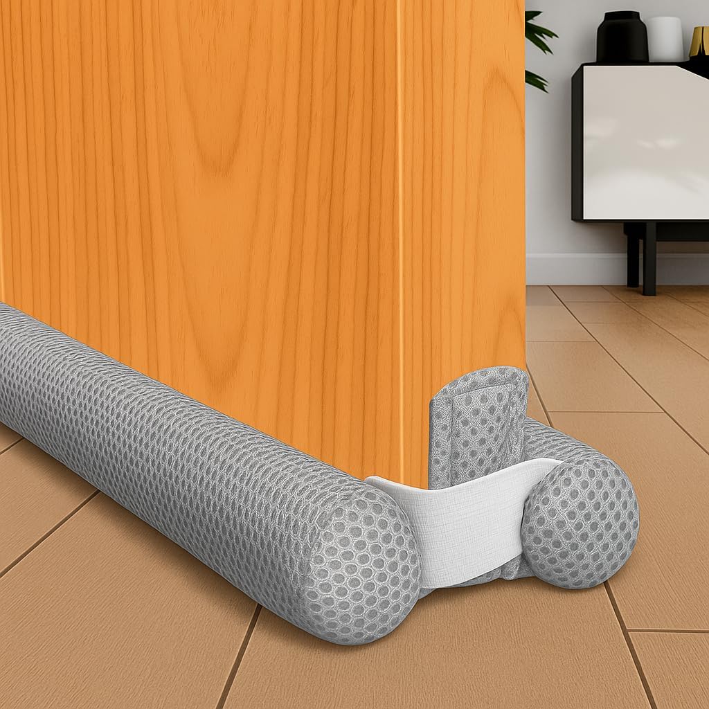 Çift Taraflı Kapı Altı İzolasyon Süngeri, Kapı Altı Rüzgar Önleyici, Ayarlanabilir, Soğuk Geçirmez, Toz Geçirmez, Eşik Altlığı (Gri)