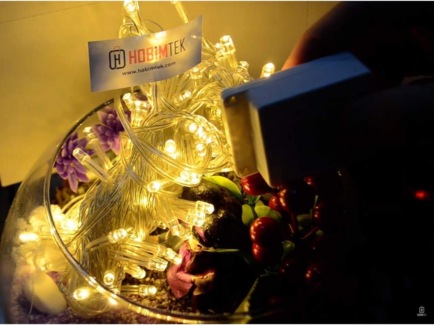 HT-16 Dekoratif Led Işık 10 Metre Prizli 100 Ledli Fişli Led Işık Günışığı Lambası Yılbaşı Ağacı Işığı Soğum Günü Led Işık (Sarı) (Sarı)