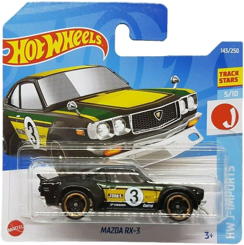 - RX-3 - HW J- 5/10 - HCV78 - Short Card - Castrol - Yokohama - JDM- - Mattel 2022