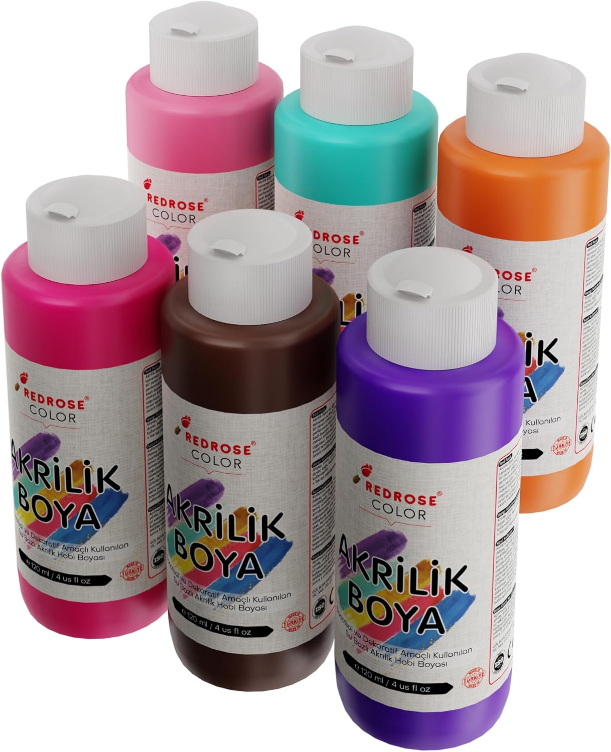 Tamamlayıcı Renkler Akrilik Boya 6'lı Set 6x120 ml