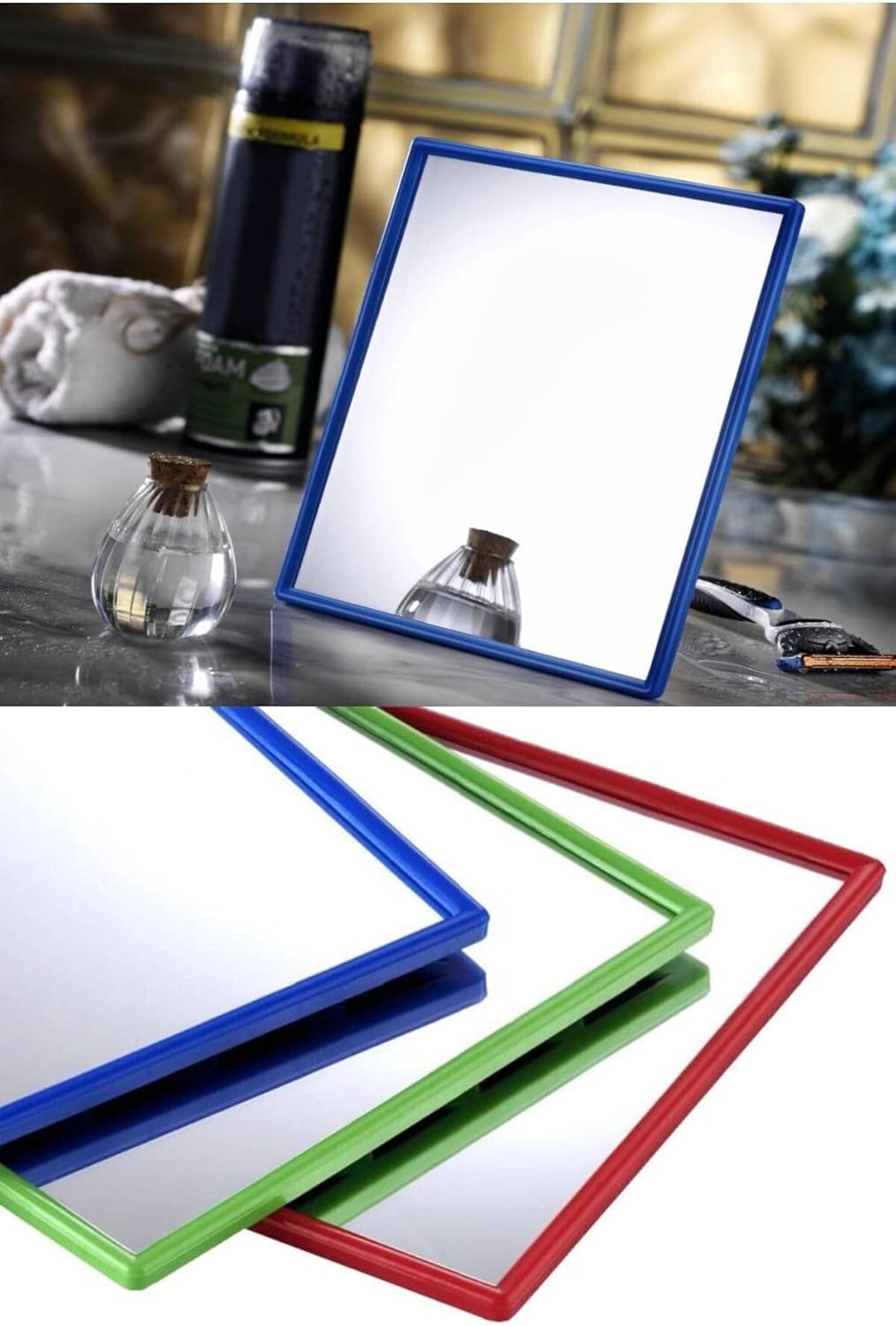 Demir Kol Traş Makyaj Aynası Klasik Lüx Cep & Tıraş Aynası Asorti 1410