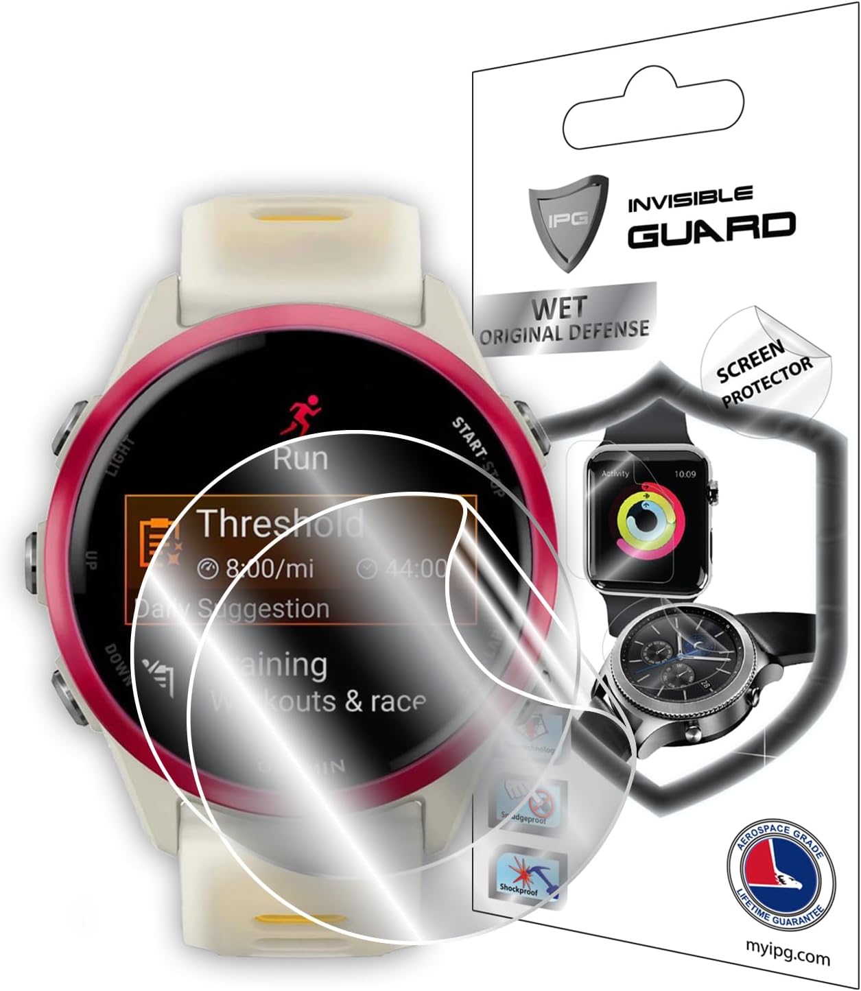 Forerunner 570-42mm GPS Running Smartwatch ile uyumlu IPG HydroGel Ekran Koruyucu (2 Adet)