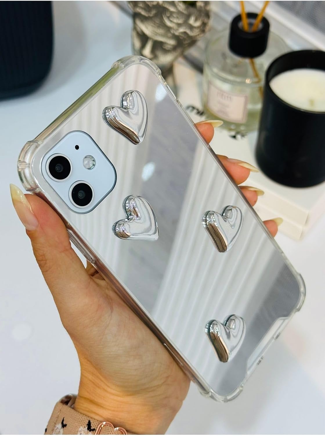 11 ile Uyumlu Aynalı Tasarım Darbe Önleyici Silikon Kılıf