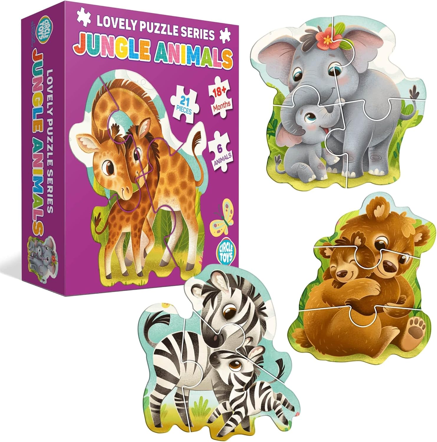 Toys Lovely Puzzle Jungle Animals