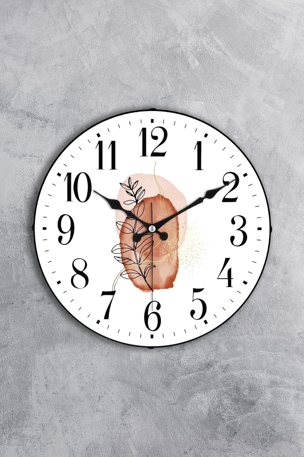 36 Cm Gerçek Cam Akar Saniye Sessiz Mekanizma Dekoratif Duvar Saati Nss