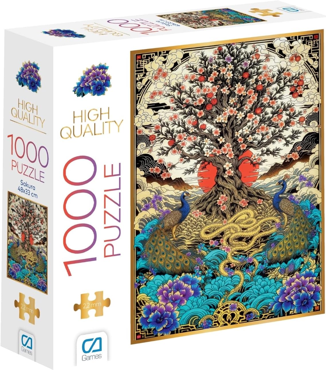Sakura 1000 Parça 2,2mm Kalınlık 48x68cm Profesyonel Hobi Puzzle Yapboz Serisi