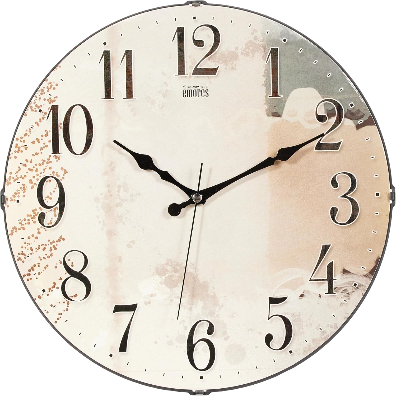 36 Cm Dekoratif Gerçek Cam Sessiz Mekanizma Duvar Saati