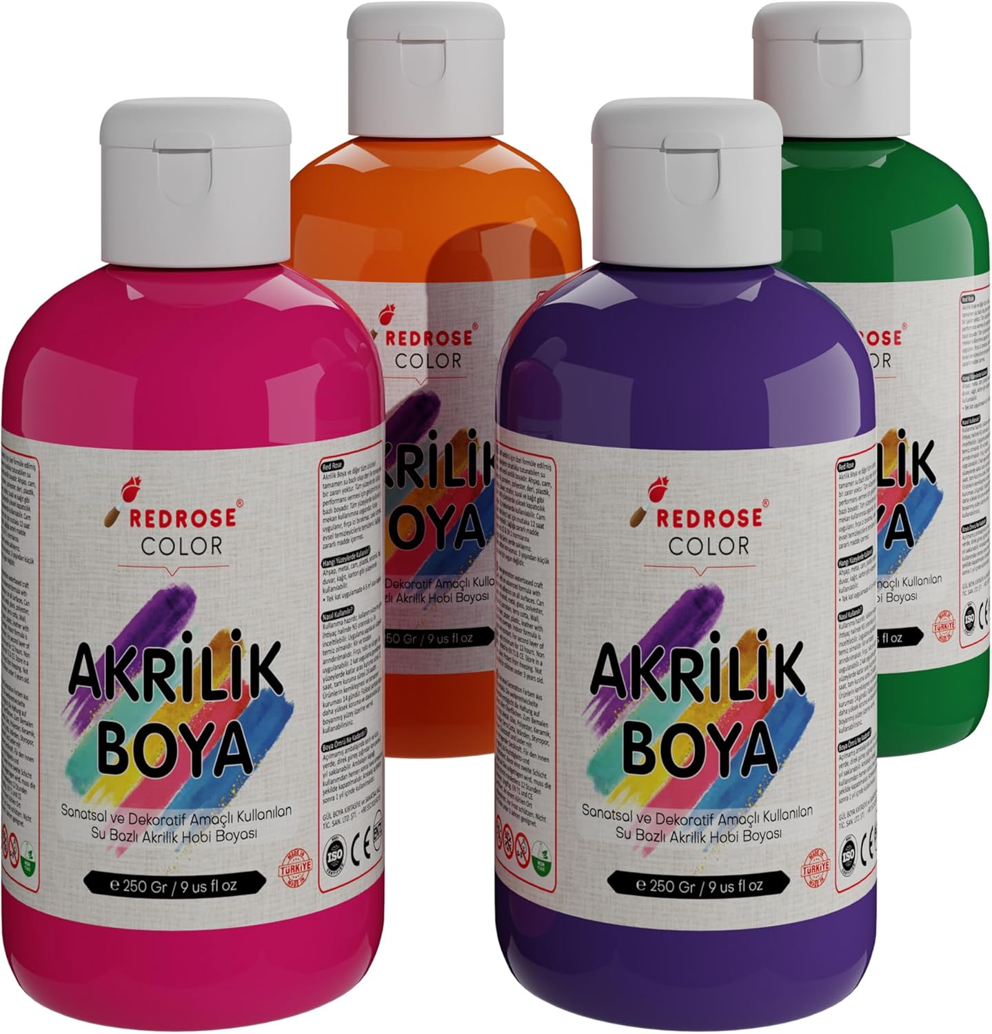 Ara Renkler Akrilik Boya 4'lü Set 4x250 gr