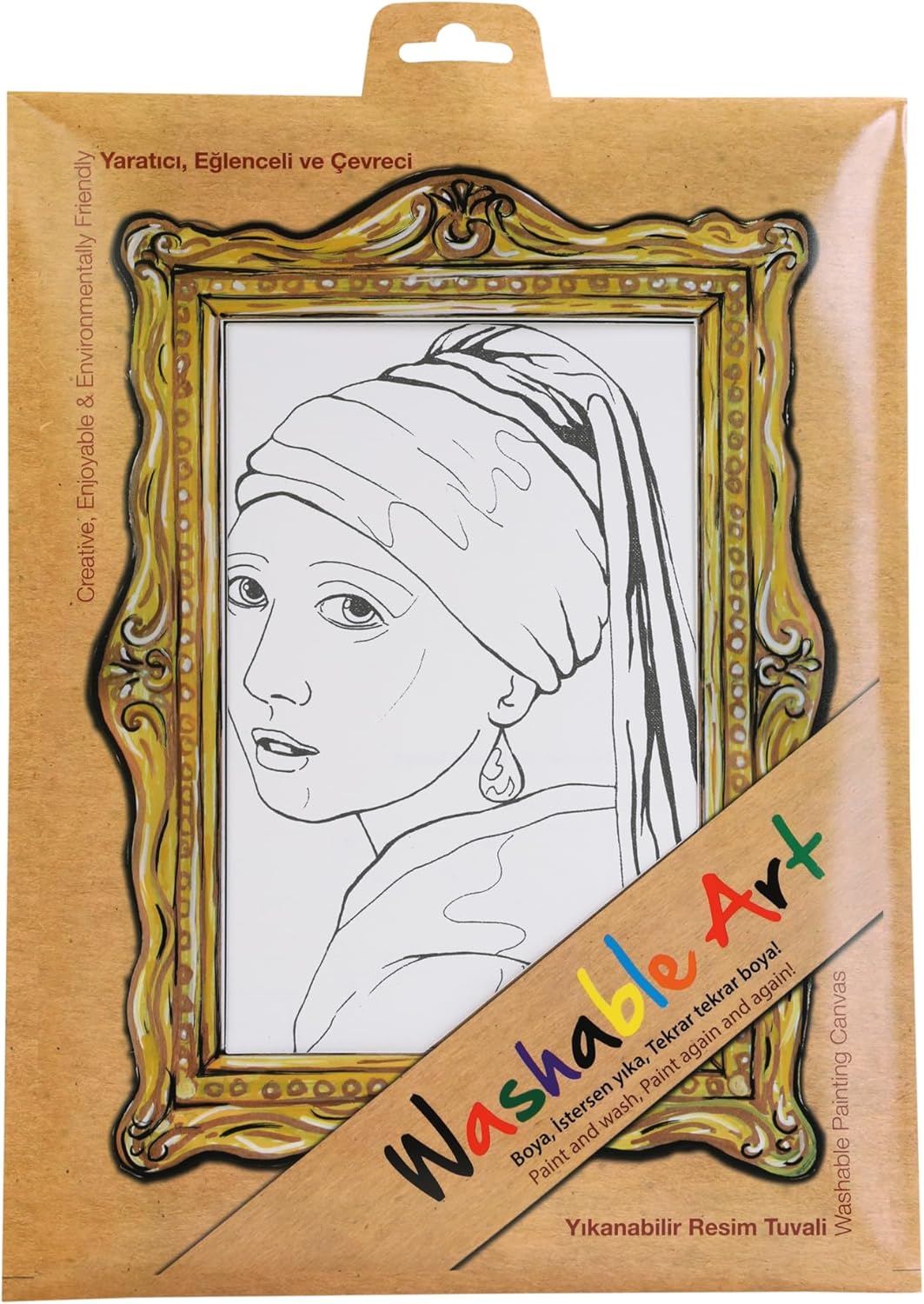Akademi Çocuk Mat Washable Art Johannes Vermeer With A Pearl Earring