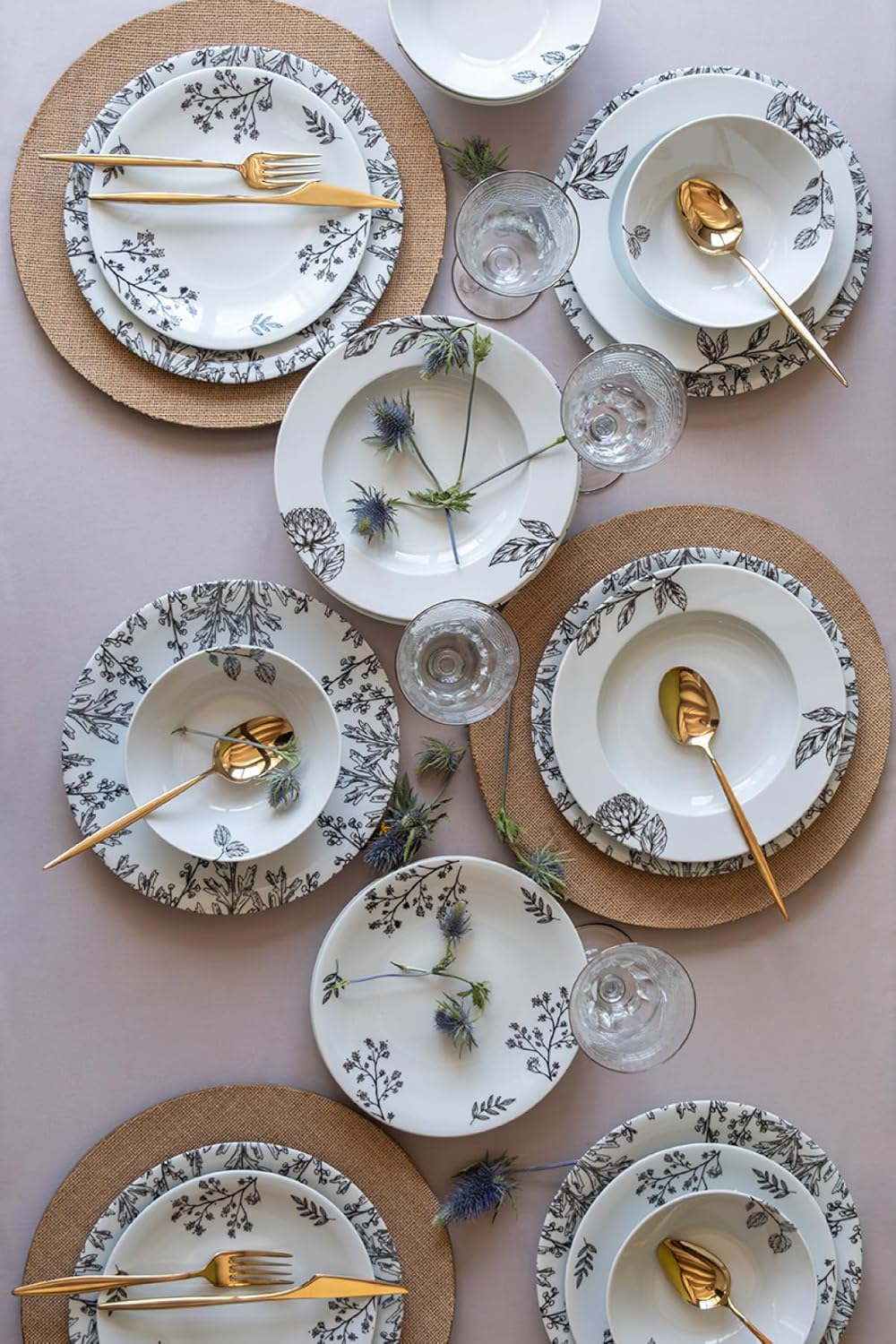 Porselen Zeugma 24 Parça 6 Kişilik Yemek Takımı 885694