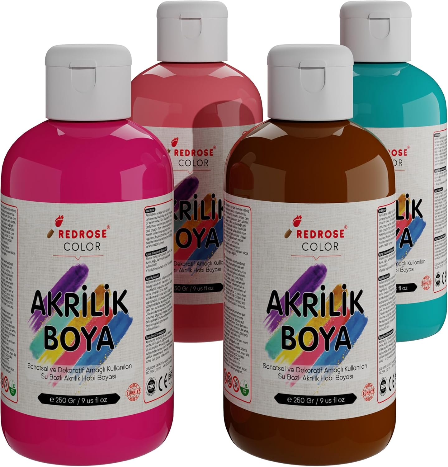 Tamamlayıcı Renkler Akrilik Boya 4'lü Set 4x250gr
